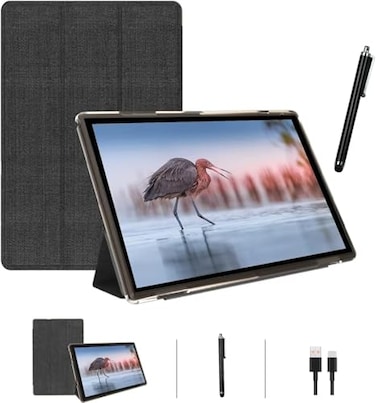 ZZB 10 Inch Tablet Android 15 Tablets With Case Stylus 8GB RAM 32GB ROM Support 1TB Expand 6000mah Battery 10 IN Android Tableta Dual Camera WiFi6 Bluetooth 101 Android Tablet With Protective Cover