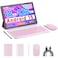 COOPERS Tablet Android 15 10 inch Tablet 18GB RAM128GB ROM 2TB Expandable 20Ghz Quadcore Processor 5G WiFi6 BT 50 Dual Cameras 2 in 1 Tablets with Keyboard Case Mouse Stylus Widevine L1 Pink