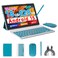 COOPERS Tablet Android 15 10 inch Tablet 18GB RAM128GB ROM 2TB Expandable 20Ghz Quadcore Processor 5G WiFi6 BT 50 Dual Cameras 2 in 1 Tablets with Keyboard Case Mouse Stylus Widevine L1 Blue