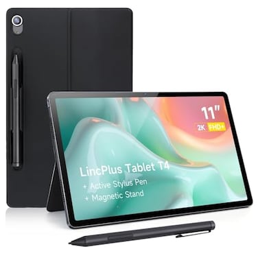 LincPlus T4 Tablet with USI 20 Stylus Pen Magnetic Holder Android Tablet 11 inch 2K IPS Display MediaTek Helio G99 12GB RAM 128GB ROM 8100mAh Battery Dual Camera Quad Box Speakers