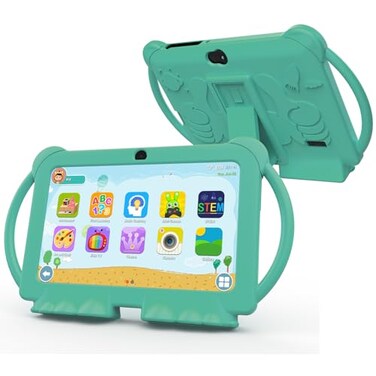 ATOZEE Kids Tablet 7 inch Tablet for Kids 4GB32GB Supports 1TB expansion Android Preinstalled Parental Control Children Education Toddler Tablets with Dual camera Bluetooth WIFI6 Shockproof Kickstand