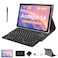 FESABOLE 2026 Latest 11 inch Android Tablet 18GB RAM 128GB ROM 1TB Expand 2K Display T616 OctaCore 5G WiFi 13MP5MP5MP Camera GPS 9000mAh Tablet with KeyboardCasePen Quad Speakers