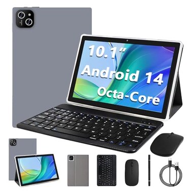 ITMEIPC Tablet Android Tablet with 12GB RAM 64GB ROM OctaCore Processor Tablets with Keyboard Mouse 101 Inch 1280 800 IPS Touch Screen Dual Camera WiFi 6 BT 54 6000mAh Battery