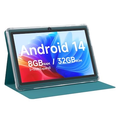 Aheadlink Android 14 Tablet 7 inch Tablets with Case 8GB RAM 32GB ROM 1TB Expand QuadCore Processor Tablet PC 1024 x 600 IPS Screen Dual Camera 3000mAh Battery Bluetooth WiFi GMS Widevine L1 Navy