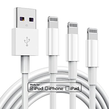 TUMABER 3 Pack Apple MFi iPhone Charger Cable 6ft Apple Lightning to USB Cable Cord 6 Foot 24A Fast ChargingApple Phone Long Chargers for iPhone 13121111 Pro11 MaxXXSXRXS Max8765S