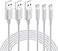 Nikolable Lightning Cable MFi iPhone Charger 3Pack 3FT Lightning to USB A Charging Cable Cord Compatible with iPhone 14 13 12 SE 2020 11 Xs Max XR X 8 7 6S 6 Plus 5S iPad Pro iPod Airpods Wh