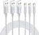 Nikolable Lightning Cable MFi iPhone Charger 3Pack 3FT Lightning to USB A Charging Cable Cord Compatible with iPhone 14 13 12 SE 2020 11 Xs Max XR X 8 7 6S 6 Plus 5S iPad Pro iPod Airpods Wh