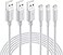Nikolable Lightning Cable MFi iPhone Charger 3Pack 6FT Lightning to USB A Charging Cable Cord Compatible with iPhone 14 13 12 Mini Pro Max SE 11 Xs Max XR X 8 7 6 Plus 5S iPad Pro Airpods Wh