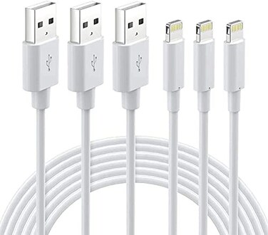 Nikolable Lightning Cable MFi iPhone Charger 3Pack 6FT Lightning to USB A Charging Cable Cord Compatible with iPhone 14 13 12 Mini Pro Max SE 11 Xs Max XR X 8 7 6 Plus 5S iPad Pro Airpods Wh