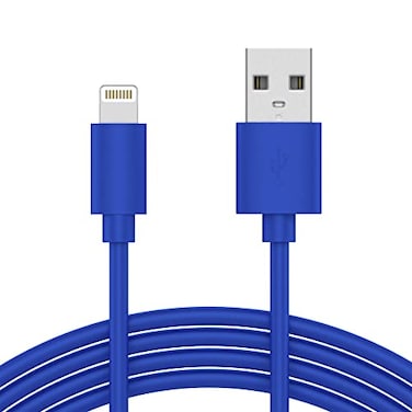 TalkWorks TALK WORKS FastCharge Lightning Cable MFiCertified for Apple iPhone 13 12 11 ProMaxMini XR XSMax X 8 7 6 5 SE iPad AirPods Watch 10ft Long Fast Charger HeavyDuty Cord Blue