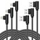 OCEEK iPhone Charger MFi 3 Pack 3610FT Nylon Braided Lightning Cable Right Angle Fast Charging Cords Compatible with iPhone 14131211 XsXS MaxXRX88 Plus77 Plus iPad iPod