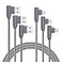 APFEN MFi Lightning iPhone Charger Cord 90 Degree Fast Data Cable Nylon Braided Compatible with iPhone Xs MaxXSXR77PlusX88Plus6S6S PlusSE Gray 10FT