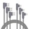 APFEN MFi Lightning iPhone Charger Cord 90 Degree Fast Data Cable Nylon Braided Compatible with iPhone Xs MaxXSXR77PlusX88Plus6S6S PlusSE Gray 10FT