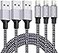 YUNSONG iPhone Charger MFi 3Pack 6FT Nylon Braided Lightning Cable Fast Charging High Speed Data Sync USB Cord Compatible with iPhone 14 13 12 11 Pro Max XS XR X 8 7 6S 6 Plus SE