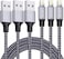 YUNSONG iPhone Charger MFi 3Pack 6FT Nylon Braided Lightning Cable Fast Charging High Speed Data Sync USB Cord Compatible with iPhone 14 13 12 11 Pro Max XS XR X 8 7 6S 6 Plus SE