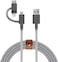 Native Union Belt Cable Universal 65ft UltraStrong Reinforced MFi Durable Charging Cable with 3in1 Adaptor for Lightning USBC and MicroUSB Devices Zebra
