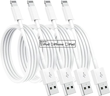 Susnwere 4 Pack Apple MFi Apple Charging Cables 10ft iPhone Chargers Lightning Cable 10 Foot Fast iPhone Charging Cord for iPhone 1414Pro1313Pro121111Pro11Max XXSXR ipadWhite