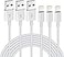 OCEEK iPhone Charger 3Pack 6FT MFi USB A to Lightning Cable Fast Charging Cords Apple Charger Compatible with iPhone 14 13 12 11 XS XR X Pro Max Mini 8 7 6S 6 Plus 5S SE iPad iPod Airpods