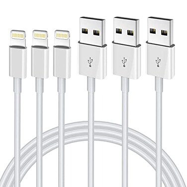UIIAVS 3 Pack iPhone Charger 6ft Apple MFi Lightning Cable 6 Foot Fast Charging Cords Apple Charger Compatible with iPhone 13 12 11 XS XR X Pro Max Mini 8 7 6S 6 Plus 5S SE 5S