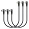 Osecet USB C to Lightning Cable 1ft 3 Pack MFi Right Angle iPhone Charger 90 Degree Elbow Braided Lightning to USB C Cable for iPhone 14 13 12 11 Pro X XS XR 8 Plus 7 6 5 Black