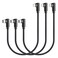Osecet USB C to Lightning Cable 1ft 3 Pack MFi Right Angle iPhone Charger 90 Degree Elbow Braided Lightning to USB C Cable for iPhone 14 13 12 11 Pro X XS XR 8 Plus 7 6 5 Black