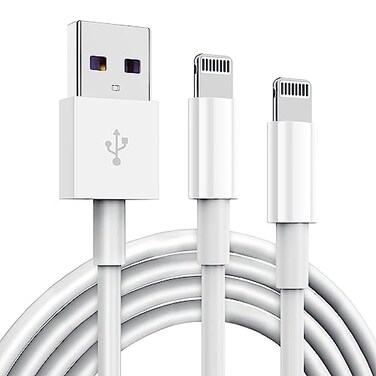 TUMABER 2 Pack Apple MFi iPhone Charger Cable 6Ft Apple Lightning to USB Cable Cord 6 Foot 24A Fast Charging Apple Phone Long Chargers for iPhone 14131211 XXSXR876SE Plus Pro Max Mini