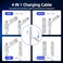 IDISON 4 in 1 Charging Cable 5FT MAX 66W USB C Cable Fast Charging Multi Charging Cable Multiple iPhone Charger Cord for iPhone 1716151413iPadAndroidTabletsCar and More Cruise Travel Essentials