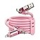 MFish 240W 4in1 Charging Cable with Carrying Case 66FT Fast Charger USBA USBC to USBCLightning for iPhone 17161514 MacBook iPad Samsung S25S24 Pink 66Ft