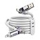 MFish 240W 4in1 Charging Cable with Carrying Case 66FT Fast Charger USBA USBC to USBCLightning for iPhone 17161514 MacBook iPad Samsung S25S24 White 66Ft
