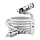MFish 240W 4in1 Charging Cable with Carrying Case 66FT Fast Charger USBA USBC to USBCLightning for iPhone 17161514 MacBook iPad Samsung S25S24 White 66Ft