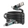 MFish 4in1 USB Charging Cable with Carrying Case 240W Fast Charger Cord USBA Dual USBC to USBCLightning for iPhone 17161514 iPad MacBook More Rich Black