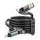 MFish 4in1 USB Charging Cable with Carrying Case 240W Fast Charger Cord USBA Dual USBC to USBCLightning for iPhone 17161514 iPad MacBook More Rich Black