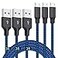 Puxnoin Micro USB Cable 3ft 3Pack 3FT Nylon Braided High Speed Micro USB Charging and Sync Cables Android Charger Cord Compatible Samsung Galaxy S7 EdgeS6S5S4Note 543LGTablet and MoreBlue