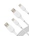 Belkin BoostCharge Braided USBC to USBA Charging Cable 33ft1M for iPhone 17 16 Series Samsung Galaxy S25 Series Google Pixel 10 iPad Pro Nintendo Switch 2 Carplay More White 2Pack