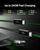 Belkin USB C to USB C Cable 2Pack 66ft 240W USBC to USBC Cable iPhone Charger Cord Soft Braided Flexible for iPhone 17 Galaxy S25 Pixel 10 MacBook Chromebook iPad Pro Switch Black