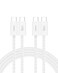 Belkin USB C to USB C Cable 2Pack 66ft 240W USBC to USBC Cable iPhone Charger Cord Soft Braided Flexible for iPhone 17 Galaxy S25 Pixel 10 MacBook Chromebook iPad Pro Switch White