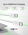 Belkin USB C to USB C Cable 2Pack 66ft 240W USBC to USBC Cable iPhone Charger Cord Soft Braided Flexible for iPhone 17 Galaxy S25 Pixel 10 MacBook Chromebook iPad Pro Switch White