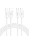 Belkin USB C to USB C Cable 2Pack 66ft 240W USBC to USBC Cable iPhone Charger Cord Soft Braided Flexible for iPhone 17 Galaxy S25 Pixel 10 MacBook Chromebook iPad Pro Switch White