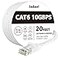 Jadaol Cat 6 Ethernet Cable 20 ft 10Gbps Support Cat8 Cat7 Network Flat RJ45 LAN Patch Cable HighSpeed Wired Internet Cable for Router Modem Switch Gaming Consoles PC Streaming Devices White