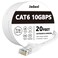 Jadaol Cat 6 Ethernet Cable 20 ft 10Gbps Support Cat8 Cat7 Network Flat RJ45 LAN Patch Cable HighSpeed Wired Internet Cable for Router Modem Switch Gaming Consoles PC Streaming Devices White