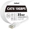Jadaol Cat 6 Ethernet Cable 35 ft 10Gbps Support Cat8 Cat7 Network Flat RJ45 LAN Patch Cable HighSpeed Wired Internet Cable for Router Modem Switch Gaming Consoles PC Streaming Devices White