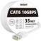 Jadaol Cat 6 Ethernet Cable 35 ft 10Gbps Support Cat8 Cat7 Network Flat RJ45 LAN Patch Cable HighSpeed Wired Internet Cable for Router Modem Switch Gaming Consoles PC Streaming Devices White