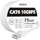 Jadaol Cat 6 Ethernet Cable 75 ft 10Gbps Support Cat8 Cat7 Network Flat RJ45 LAN Patch Cable HighSpeed Wired Internet Cable for Router Modem Switch Gaming Consoles PC Streaming Devices White