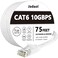 Jadaol Cat 6 Ethernet Cable 75 ft 10Gbps Support Cat8 Cat7 Network Flat RJ45 LAN Patch Cable HighSpeed Wired Internet Cable for Router Modem Switch Gaming Consoles PC Streaming Devices White