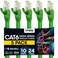 Cmple 5 Pack Cat6 Ethernet Cable 15 ft High Speed Cat6 Internet Network Cord Ethernet Patch Cables Computer LAN Wire with Snagless RJ45 Connectors Green