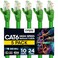 Cmple 5 Pack Cat6 Ethernet Cable 15 ft High Speed Cat6 Internet Network Cord Ethernet Patch Cables Computer LAN Wire with Snagless RJ45 Connectors Green