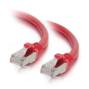 C2G Legrand Cat6 Ethernet Cable Snagless Shielded Cat6a Patch Cable Red Network Patch Cable 8 Foot Snagless STP Ethernet Cable 1 Count C2G 00849