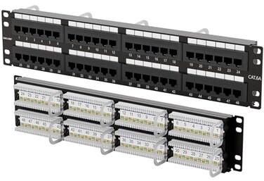 Iwillink 10Gbps Cat6A Patch Panel 48 Port Network Patch Panel UTP 19Inch Wallmount or Rackmount 2U RJ45 Patch Panel Punch Down Block for Cat6A Cat6 Cat5e Cat5 Cabling