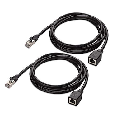 Cable Matters 10Gbps 2Pack Shielded Cat 6 Ethernet Extension Cable 6ft Shielded Ethernet Extender Cat6 Extension Cable