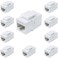 VICTEK Female to Female Cat6 Keystone RJ45 Couplers 10 Pack White Tablet